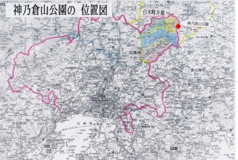 神乃倉山公園の位置図